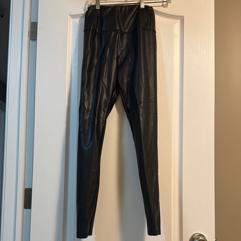 Black Faux Leather Leggings